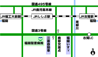 福岡聖恵病院 めぐみ病院 地図